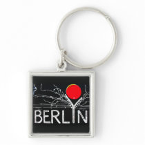 East Side Gallery, Berlin Wall, Barbed Wire/Red Su Key Chains
