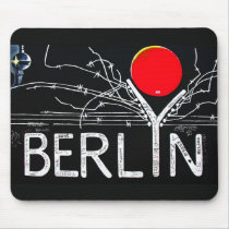East Side Gallery, Berlin Wall, Barbed Wire/Red Su Mousepads
