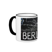 East Side Gallery, Berlin Wall, Barbed Wire/Red Su Mugs