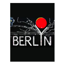 East Side Gallery, Berlin Wall, Barbed Wire/Red Su Postcard