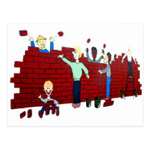 East Side Gallery,Berlin Wall,Collapse,Cartoon(2) Post Cards