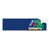 East Side Gallery, Berlin Wall, Green Dragon Bumper Sticker