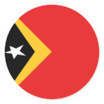 East Timor Fisheye Flag Sticker