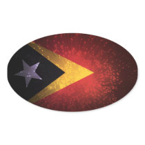 East Timor Flag Firework Sticker