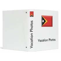 East Timor Flag Jewel 3 Ring Binder