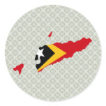 East Timor Flag Map full size stickers