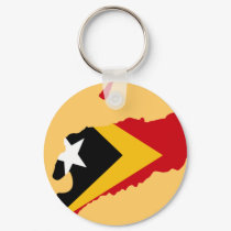 East Timor flag map keychains