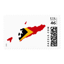 East Timor flag map Stamps
