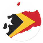East Timor flag map stickers