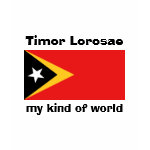 East Timor Flag Map Text Ladies Baby Doll
