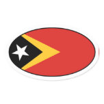 East Timor Flag Oval Sticker