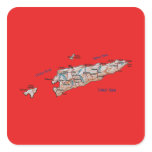 East Timor Map Sticker