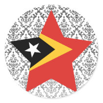 East+Timor Star Round Sticker