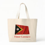 East Timor Waving Flag with Name in Tetum bags