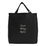 East Wing Rules embroidered bag