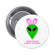 Easter Alien Button