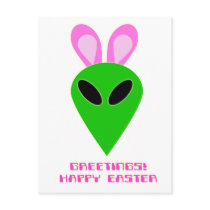 Easter Alien Postcard