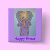 Easter Angel, Happy Easter buttons by SeaAngel Easter Angel, Happy Easter buttons