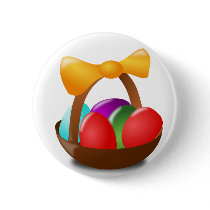 Easter Basket Pinback Buttons