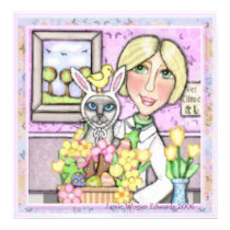 Easter Basket Cat With Veterinarian posters