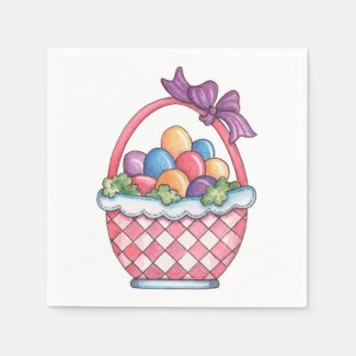 Easter Basket - Paper Napkins Standard Cocktail Napkin