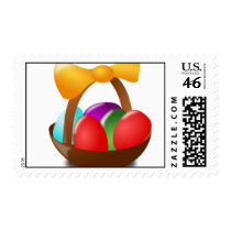 Easter Basket Postage Stamp