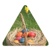 Easter Basket Triangle Stickers