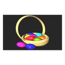 Easter Basket Rectangular Stickers