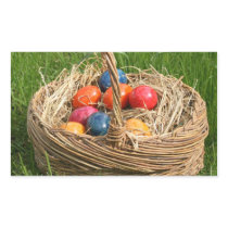 Easter Basket Rectangular Sticker