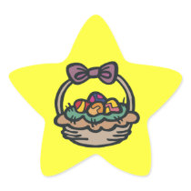 Easter Basket Star Stickers