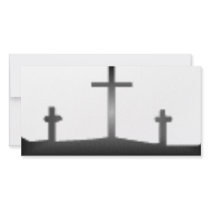 Easter black and white crosses photo cards