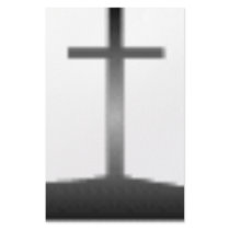 Easter black and white crosses stationery