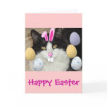 Easter Black & White Cat Card