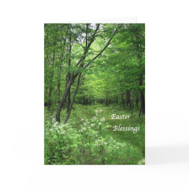 Easter Blessings Card - Celebrate Easter and spring in the woods.