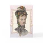 Easter Bonnet Lady Vintage Spring Fashion Cards