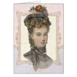 Easter Bonnet Lady Vintage Spring Fashion Cards