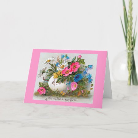 "Easter Bouquet" Vintage Flowers Greeting Card