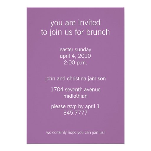 Easter Brunch Invitation