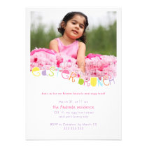 Easter Brunch Kids Photo Easter Party Colorful invitations