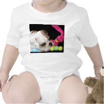Easter Bulldog baby shirt