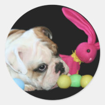Easter Bulldog stickers