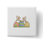 easter bunnies and eggs buttons