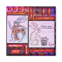 Easter Bunnies by Anjo Lafin magnets