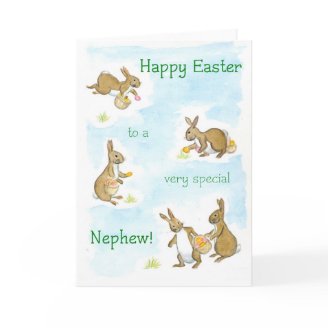 Easter Bunnies Card for a Nephew