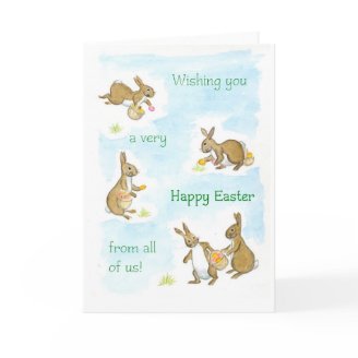 Easter Bunnies Card from All of Us