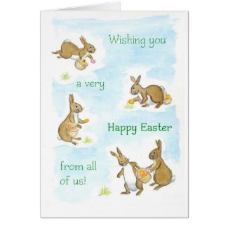 Easter Bunnies Card from All of Us