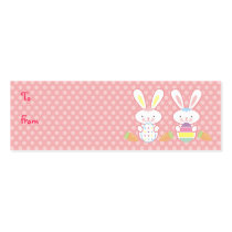 Easter Bunnies Gift Tags Business Card Template