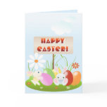Easter Bunnies In The Grass 3 Greeting Card