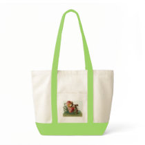 Easter bunnies with pink egg tote bag