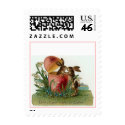Easter bunnies with pink egg stamp